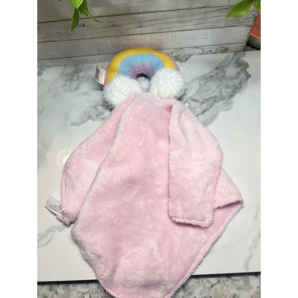 Moon & Stars Rainbow Baby Lovey Walgreens Pink Knit Plush Security‎ Blanket 12in